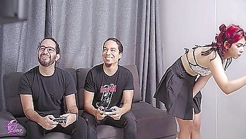 Redhead gets anal and her pussy fucked by her best friend