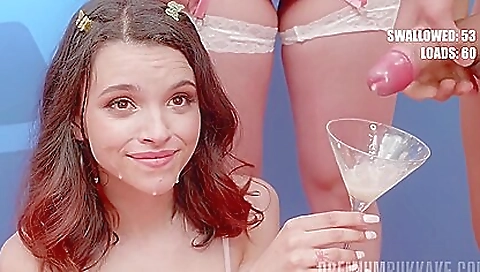 Sexy brunette enjoys deep throat sex and a group fuck