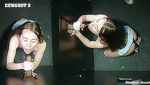 First time to get into a glory hole on my own video