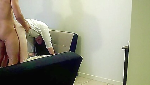 Blonde wife creampies herself and sucks his hard dick