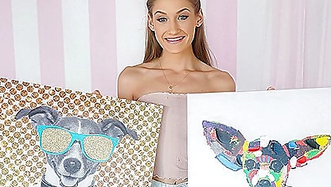 Brunette hottie fucked in a fast and hardcore blowjob