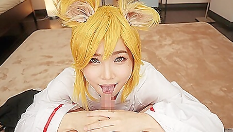Asian pornstar in aoi kururigi transformed into a fox girl