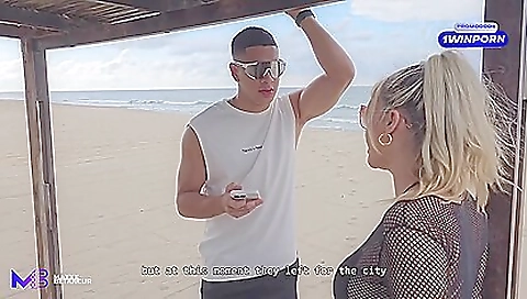 Petite blonde with huge tits takes her pussy and ass fucked