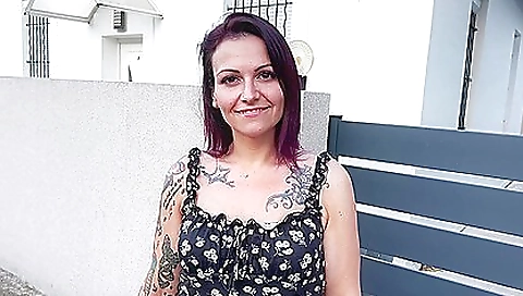 Hot brunette with big tits and a sexy face is getting her face fucked