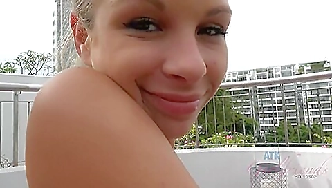 Beautiful latina in sexy stockings fucked on the bed