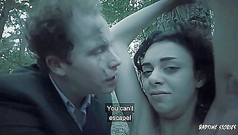 Brunette 18+ in the forest with a couple of hot babes