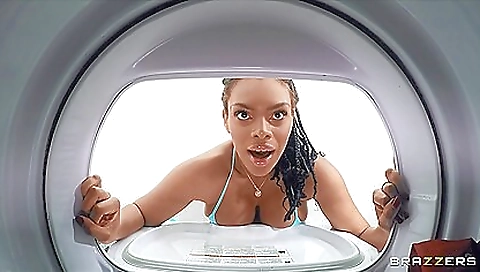 Halle hs big tits and ass with her partner on a wild trip