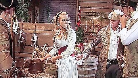 Sexy blonde gets double penetration in her pussy and ass