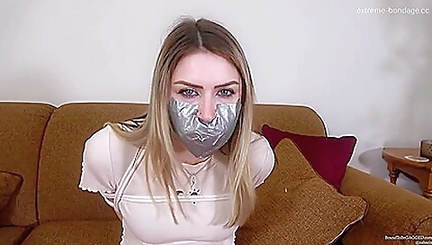 Busty blonde brunette slut getting fucked by a big dick