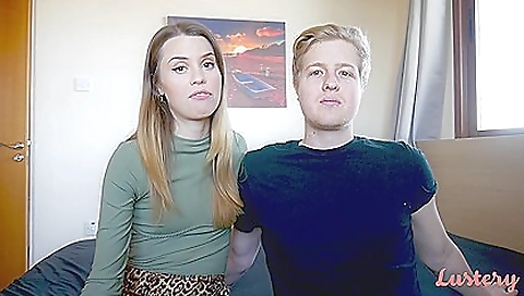 Shaved teen girl rides her boyfriend cock in a small window