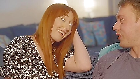 Beautiful redhead tattooed girl enjoys cunnilingus